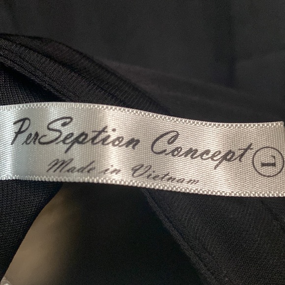 PerSeption Concept 3/4 sleeve black blouse - Picture 4 of 4